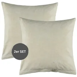 Esprit Renforcé Kissenbezüge und Bettwäsche HARP Grau 40 x 40 cm 2er Pack - Grau