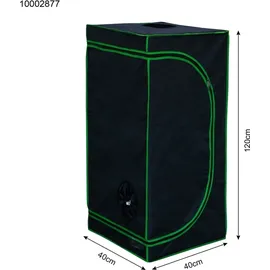 MuCoLa Growbox 0,4 x 0,4 x 1,2 m schwarz/grün