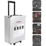 WorkPro Trolley-Koffer bestückt 1050-teilig grau 37 x 20 x 51 cm