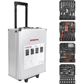 WorkPro Trolley-Koffer bestückt 1050-teilig grau 37 x 20 x 51 cm
