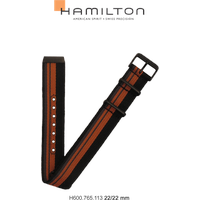 Hamilton Textil Khaki Aviation Band-set Nato-schwarz/orange-22/22 H694.765.113 - orange