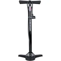 Dunlop Fahrradpumpe mit Manometer - Luftpumpe für Dunlop-, Presta- und Schrader-Ventil - 12 Bar/180PSI - Schwarz