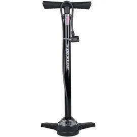Dunlop Fahrradpumpe mit Manometer - Luftpumpe für Dunlop-, Presta- und Schrader-Ventil - 12 Bar/180PSI - Schwarz