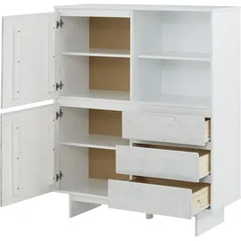 OTTO home Morgan Midischrank Highboard 100 x 120 x 35 cm Weiß