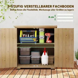 Outsunny Geräteschrank 0,88 x 0,77 m Beige