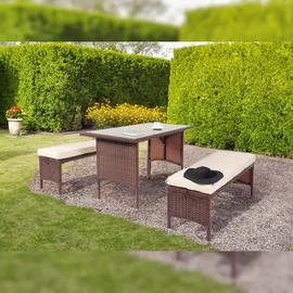 Mendler HWC-G16 Gartentisch 112 x 60 x 68,5 cm schwarz