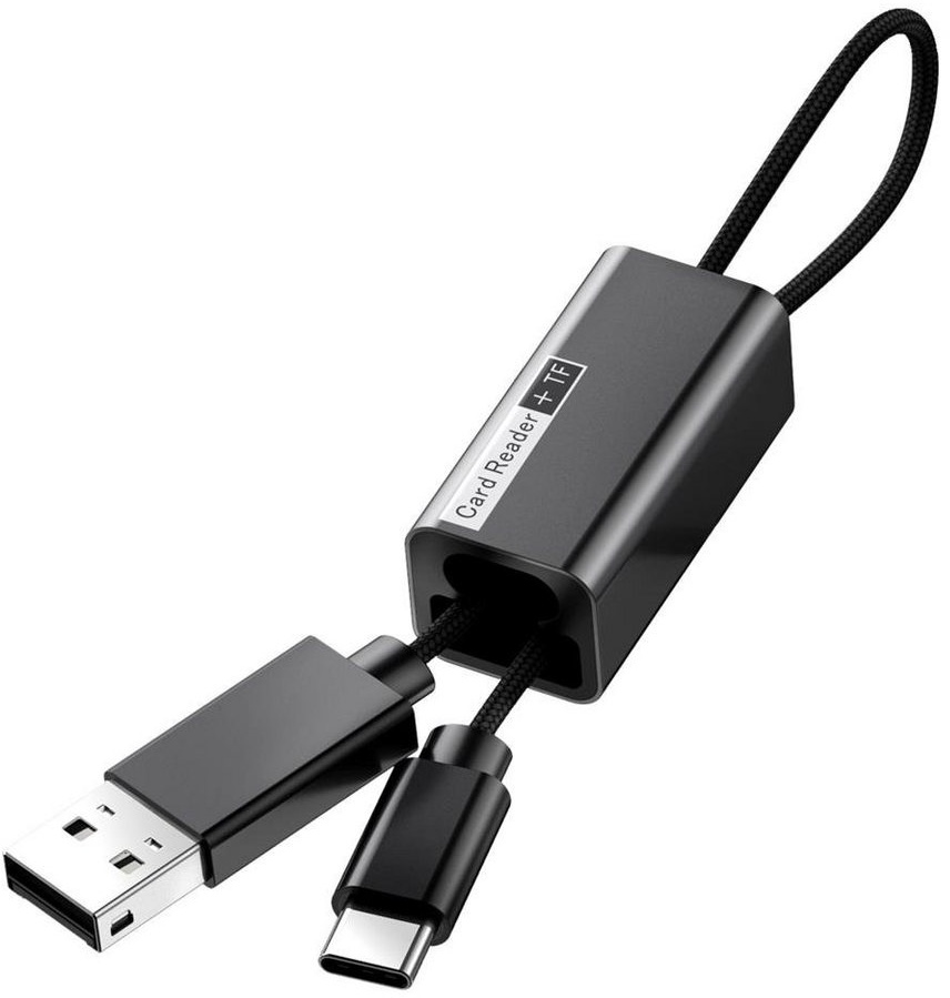 Baseus USB-Kartenlesekabel Typ C Adapter Micro SD Flash Karte extern Laufwerk Smartphone-Kabel schwarz