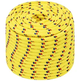 vidaXL Bootsseil 14 mm 250 m Polypropylen Gelb