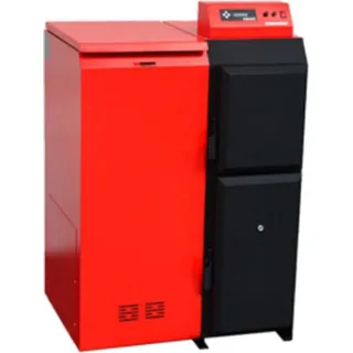 ThermoFlux Pelletkessel | Pelling 35 ECO | 35kW | 95kg Behälter links