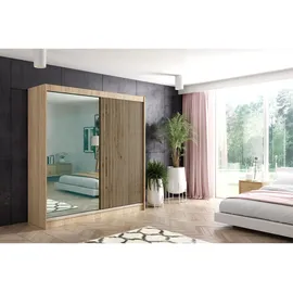 altdecor Schiebetürenschrank 200 x 215 x 61 cm Sonoma Eiche