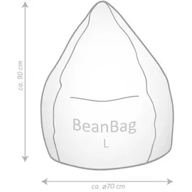 Sitting Point BeanBag Fluffy 70 x 90 cm mittelgrau