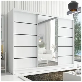 A&J MöbelLand Schiebetürenschrank AURELIA 2 200 x 0 x 0 cm Weiß
