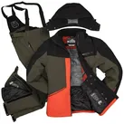 Killtec Skianzug Herren Skijacke + Skihose (orange/schwarz/grün, Gr. S) grün|orange|schwarz S