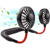 Amxcnoy Tragbarer Nackenventilator, Mini-usb-wiederaufladbarer Gesichts- Und Kopfventilator, Freihändiger Ventilator, Kleiner Persönlicher Kühlventilator