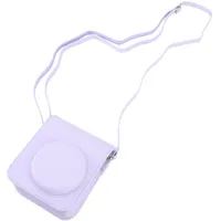 Focket Schutzhülle für 12 -Kamera, PU -Lederbeutel mit Einstellbarem Riemen für Instant Camera Travel (Purple)