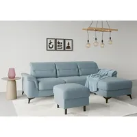 Sit&more Stauraumhocker »Sinatra«, Sitzfläche ist abnehmbar, mattschwarze Metallfüße blau