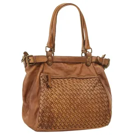 Samantha look Shopper echt Leder, Made in Italy, braun