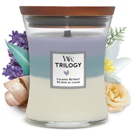 Woodwick Calming Retreat Duftkerze 275 g blau