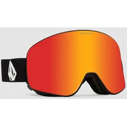 Volcom Odyssey Matte Black+Bonus Lens Goggle red chrome Gr. Uni