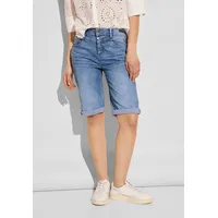 STREET ONE Damen Jeans Bermuda Shorts - Blau