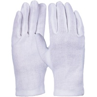 PRO FIT by Fitzner Fitzner Baumwoll-Trikot-Handschuh, reinweiß 64015-9 , 1 Packung = 12 Paar, Größe: 9