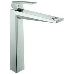 Einhand-Waschtischbatterie Allure Brilliant Private Collection 24417, XL-Size, Griff mit Rändelstruktur, für freistehende Waschschüsseln, glatter Körper, chrom