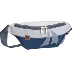360Grad Gürteltasche Knoten Weiß/Balken Blau/Boot Hellgrau Violett 