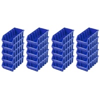 PROREGAL Mega Deal 20x Sichtlagerbox 2L | HxBxT 7,5x11,6x21,2cm | Polypropylen | Blau | Sichtlagerbehälter, Sichtlagerkasten, Sortierbehälter