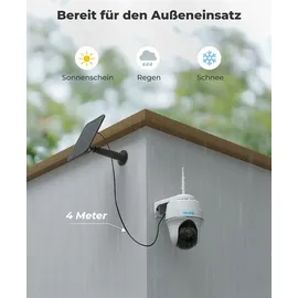 Reolink Akkukamera mit 5/2,4GHz WLAN mit Solarpanel, 2,4/5GHz WiFi, 4MP 2K, Personen-/Autoerkennung,