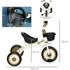 aiyaplay Dreirad Kinderfahrrad mit Verstellbarer Sitz,