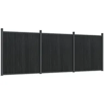 vidaXL Zaunelement 526 x 186 cm Grau/WPC