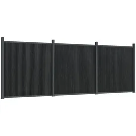 vidaXL Zaunelement 526 x 186 cm Grau/WPC