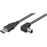 goobay Anschlusskabel USB A 4polig Stecker/USB B 4polig Stecker gewinkelt 1m