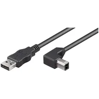 goobay Anschlusskabel USB A 4polig Stecker/USB B 4polig Stecker gewinkelt 1m