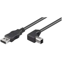 goobay Anschlusskabel USB A 4polig Stecker/USB B 4polig Stecker gewinkelt 1m