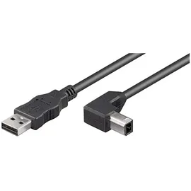 goobay Anschlusskabel USB A 4polig Stecker/USB B 4polig Stecker gewinkelt 1m