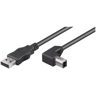 goobay Anschlusskabel USB A 4polig Stecker/USB B 4polig Stecker gewinkelt 1m