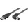 goobay Anschlusskabel USB A 4polig Stecker/USB B 4polig Stecker gewinkelt 1m