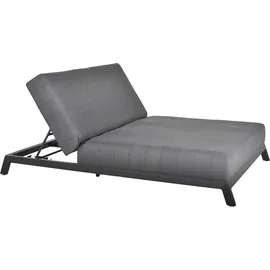 Home Deluxe Doppelliege VALENCIA 203 x 144 x 38 cm Schwarz/Anthrazit