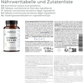Nutrition-Plus Germany D3+K2 Depot Tabletten 120 St.