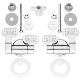 Cornat TEC364980 Befestigungssatz WC-Sitz Art of Acryl, mit Absenkautomatik, weiß