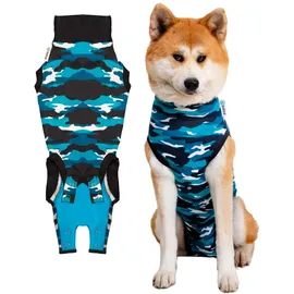 Suitical Recovery Shirt Hund Camouflage Blau L