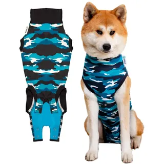 Suitical Recovery Shirt Hund Camouflage Blau L
