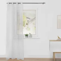 Lichtblick Vorhang LICHTBLICK ORIGINAL "Vorhang Voile mit Ösen, leichter und transparenter Stoff (1Stück)" Gr. 2, weiß, B:140cm H:175cm, Polyester, Polyester, Gardinen