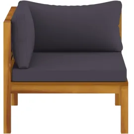 vidaXL 3-Sitzer-Gartensofa 308 x 80 x 66 cm Grau