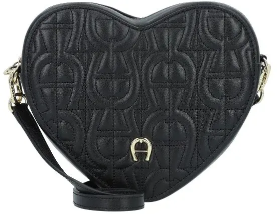 AIGNER Fashion Schultertasche Leder 19 cm  schwarz