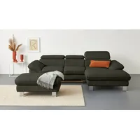 Cotta Ecksofa "Driver L-Form", grün (hunter), B:268cm H:73cm T:169cm,