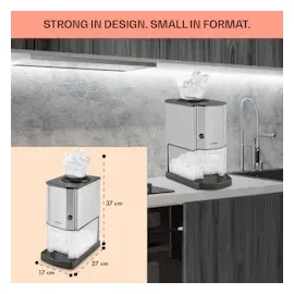 oneConcept Icebreaker Ice Crusher 15kg/h 3,5Liter Eisbehälter Silber