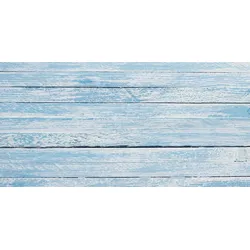 Schreibtischunterlage XXL mit integriertem Mousepad – Blaue Holzbretter im Vintage-Look – 100 x 50 cm – aus hochwertigem Vinyl