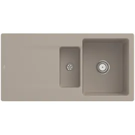 Villeroy & Boch Siluet 60 R rechts Einbauspüle keramik almond Handbetätigung 1000 x 510 mm